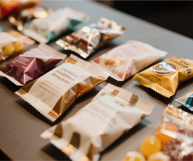 flat pouch for confection packaging