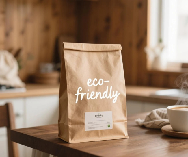 flat bottom pouch paper based packaging